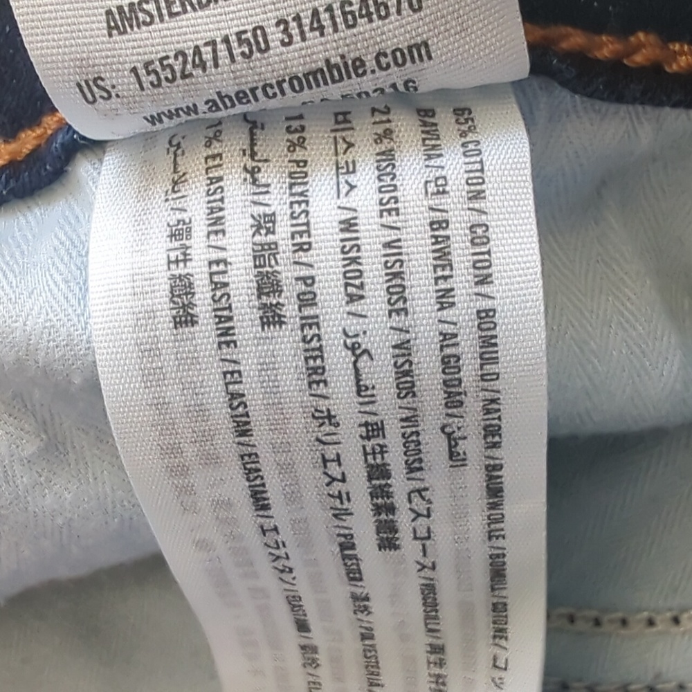Abercrombie & Fitch Darker Wash Mid Rise Skinny Blue Jean Size 2 Waist 28 Inches - Picture 4 of 5